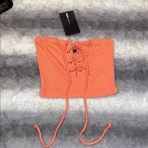 Fashion nova tie up tube top